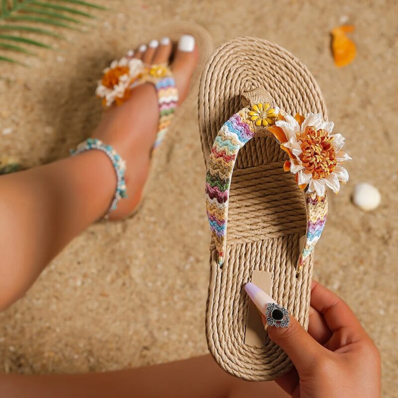 Women's Sunflower Soft Sole Anti-Slip Flat Flip Flops - Image 6
