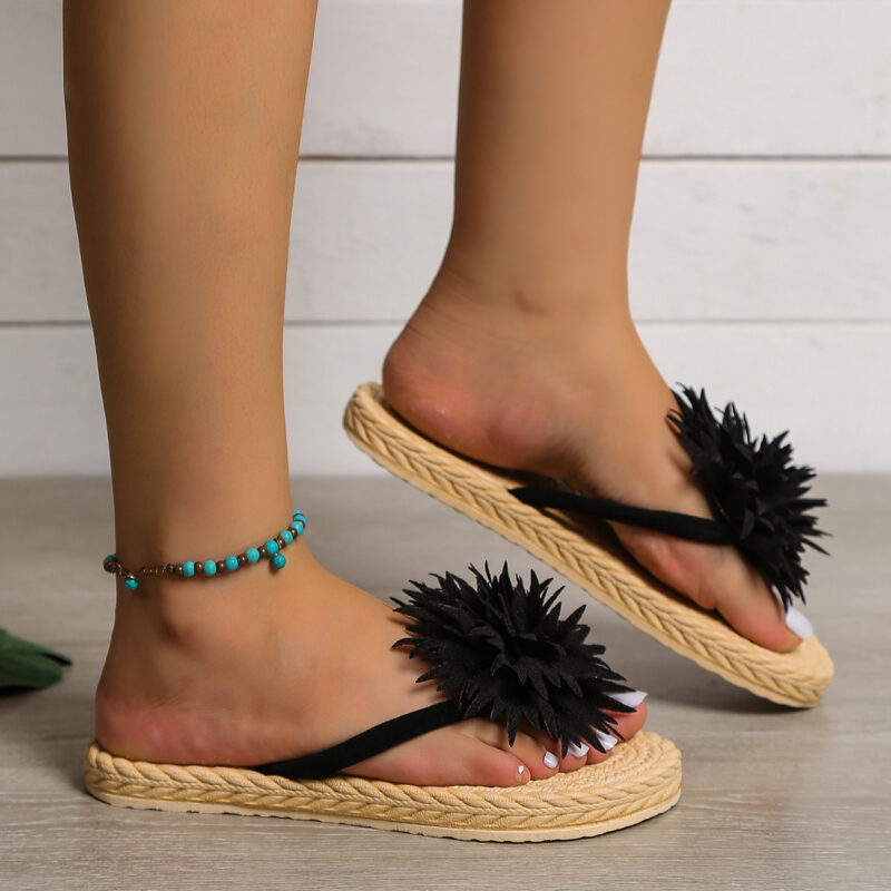 Women's Sunflower Flat Flip-Flops - Image 4