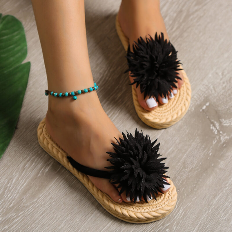 Women's Sunflower Flat Flip-Flops - Image 2