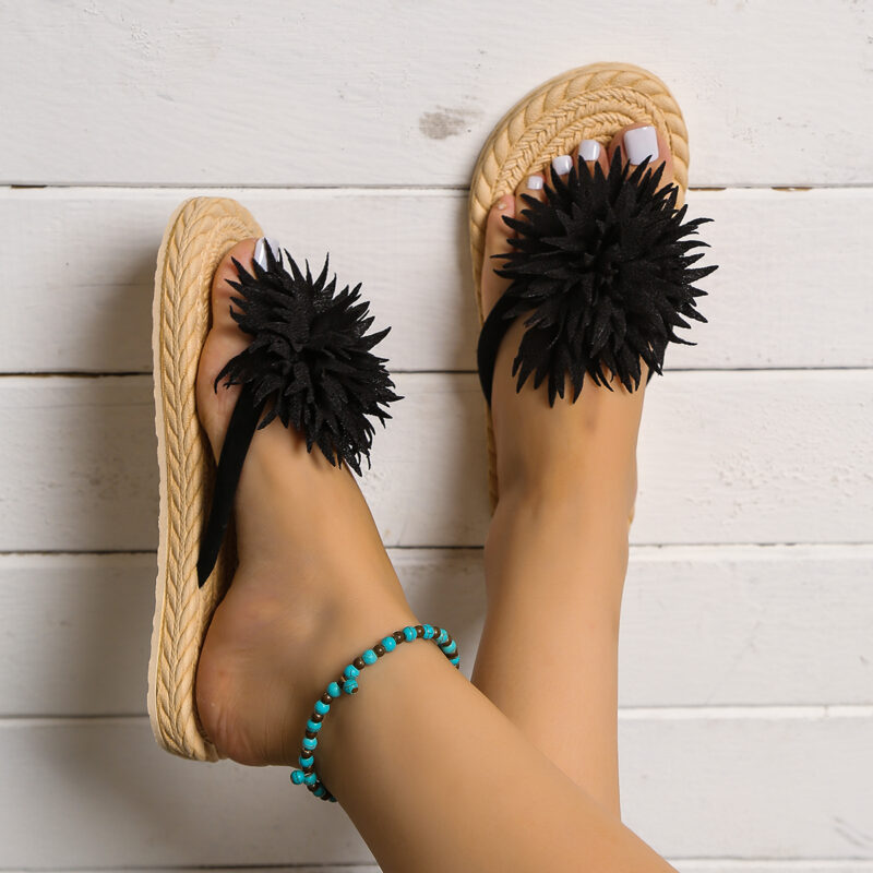 Women's Sunflower Flat Flip-Flops - Image 3