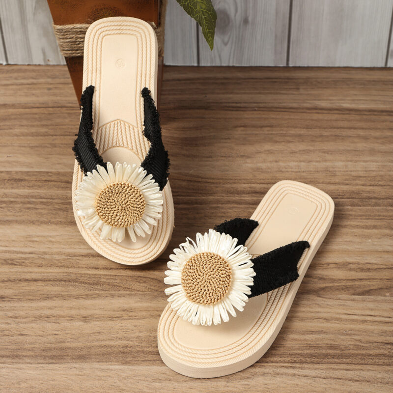 Women's Sunflower Flat Flip-Flops - Image 7