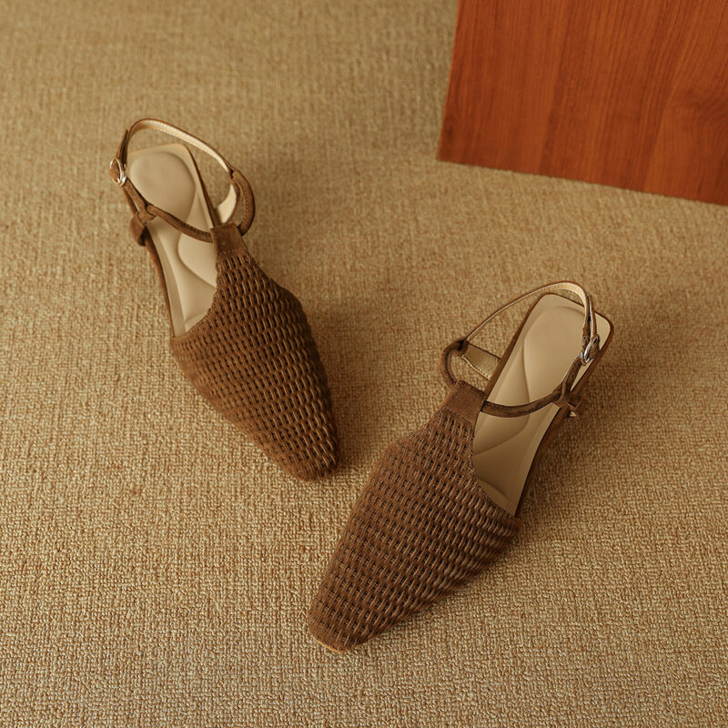 Elegant Suede Slingback Heels – Pointed Toe Party & Office Sandals - Image 6