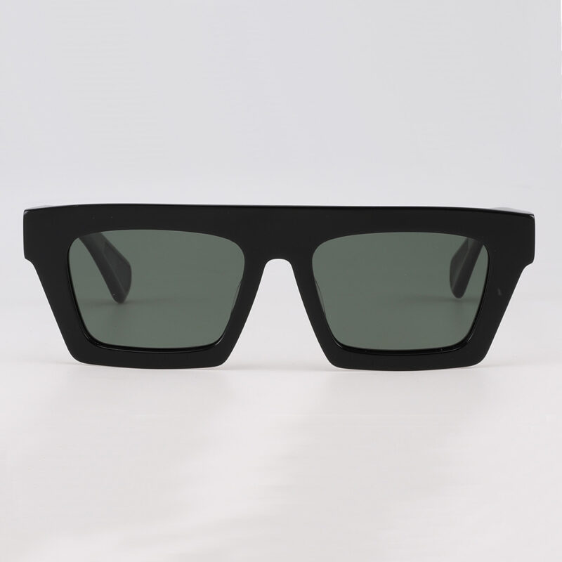 Classic Thick Acetate Eyeglass Frames with Clear Lenses – Unisex UV Protection - Image 2