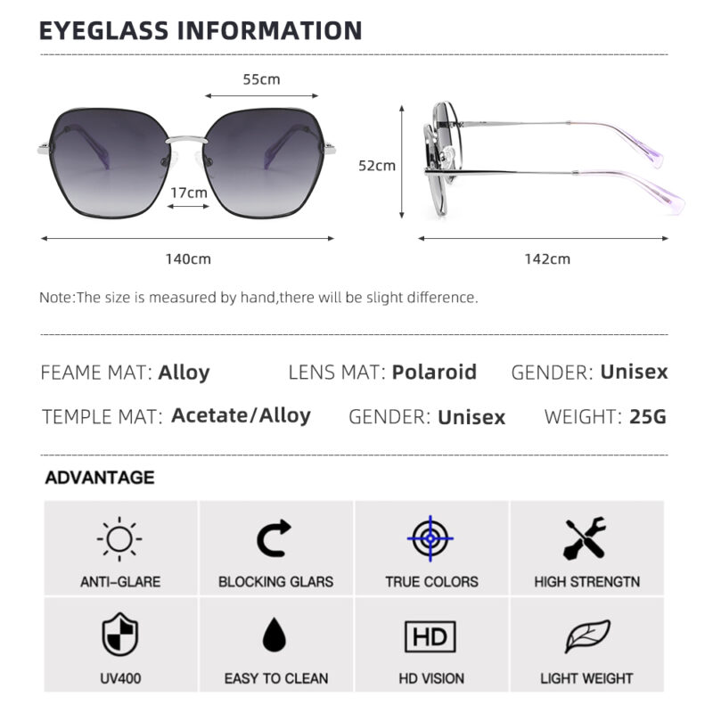 Women's Polarized Cat Eye Sunglasses - Designer Eyewear for Outdoor & Luxury Fashion - Image 6