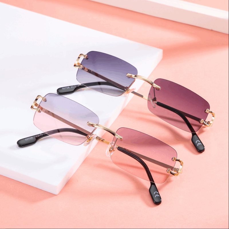 Luxury Mirror Square Frame Sunglasses for Women and Men - UV400 Protection