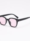 Cat Eye Polarized Sunglasses for Women – Trendy Black Square Frames with Rivet Detail