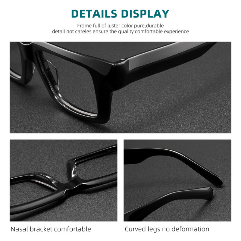 Vintage Square Acetate Eyeglass Frames for Women - Image 5
