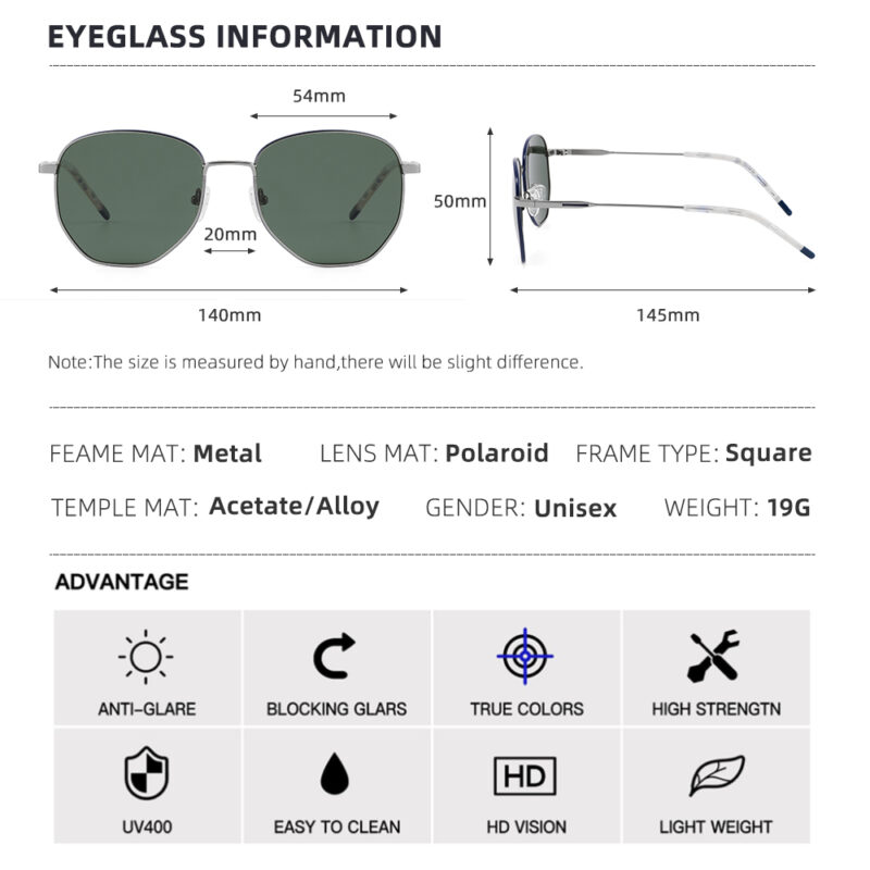Trendy Hexagonal Polarized Sunglasses UV400 for Men & Women - Image 6
