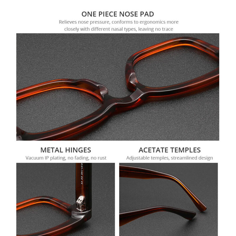 Luxury Thick Acetate Square Sunglasses for Men - Image 5