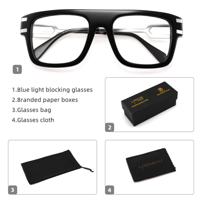 Oversized Square Acetate Sunglasses UV400 | Unisex Luxury Fashion Shades - Image 4