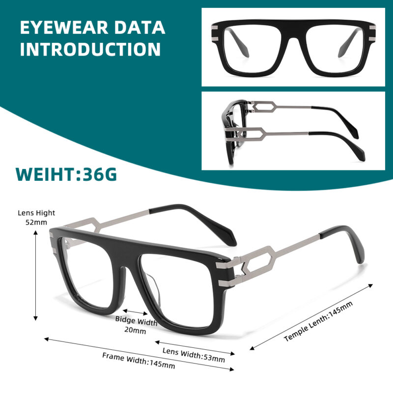 Oversized Square Acetate Sunglasses UV400 | Unisex Luxury Fashion Shades - Image 5