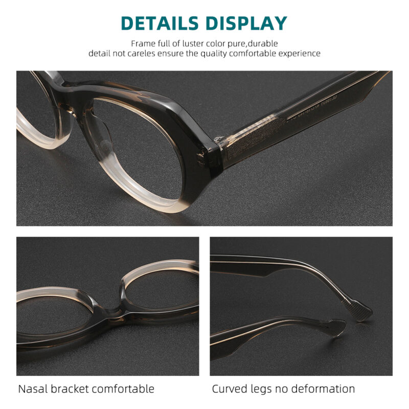 Vintage Cat Eye Acetate Glasses Frame for Women - Image 3
