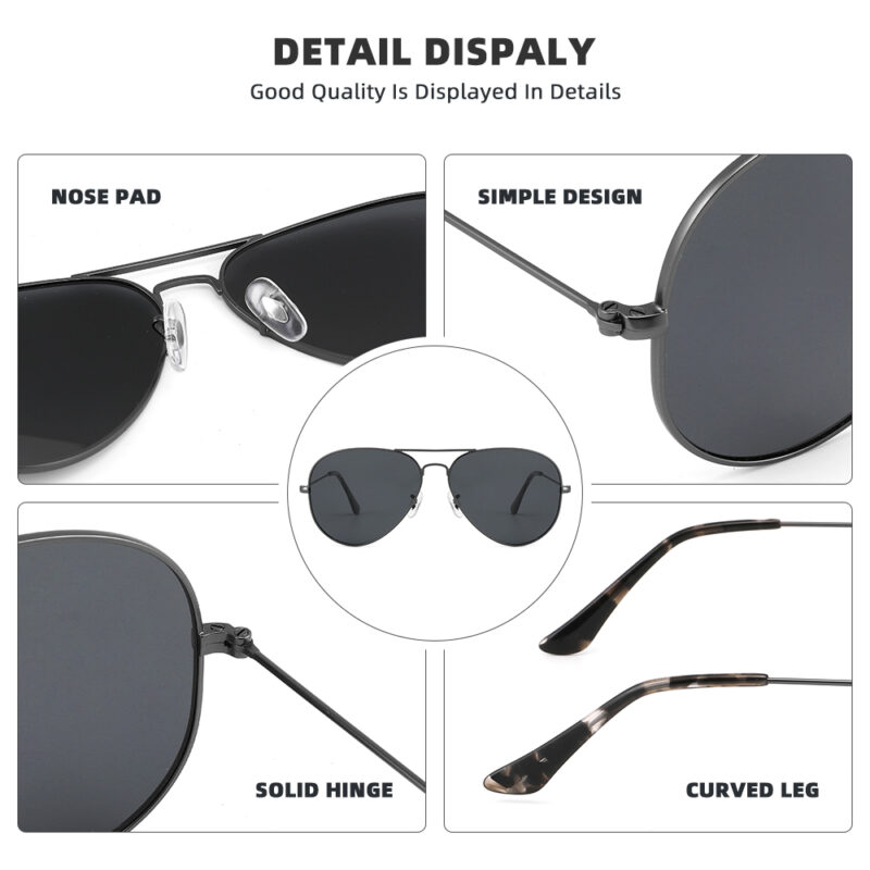Classic Oversized Polarized Aviator Sunglasses for Women and Men - Image 4