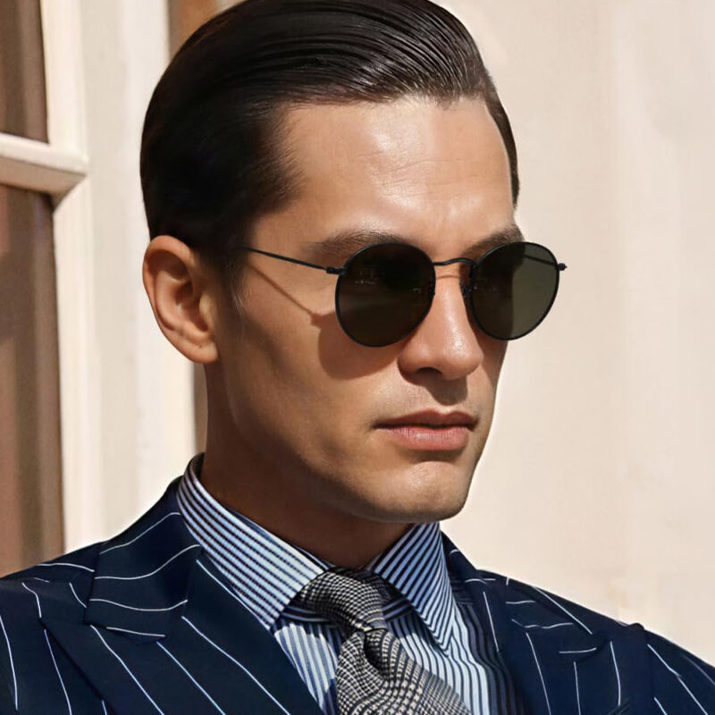 Luxury Vintage Polarized Round Sunglasses UV400 Unisex Small Frame