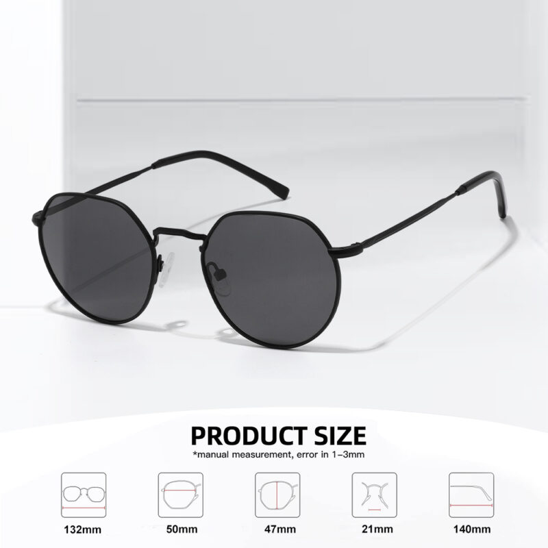 Retro Polarized Hexagon Sunglasses for Men - Image 6