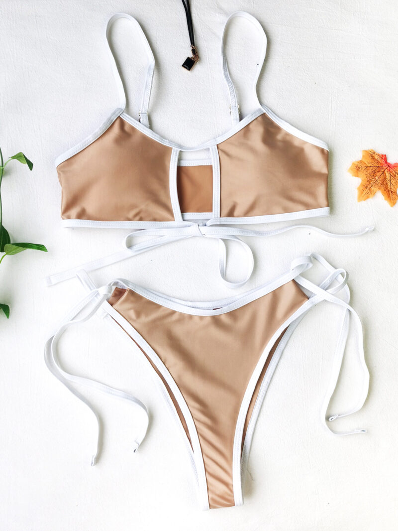 Sexy Low Waist Patchwork Bikini Set – Push-Up Two-Piece Swimwear - Image 6