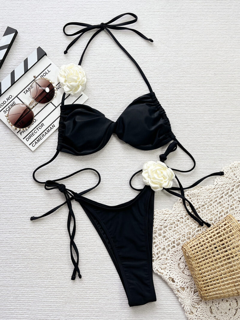 Sexy Low Waist Halter Bikini Set – Push-Up Backless Brazilian Swimwear - Image 7