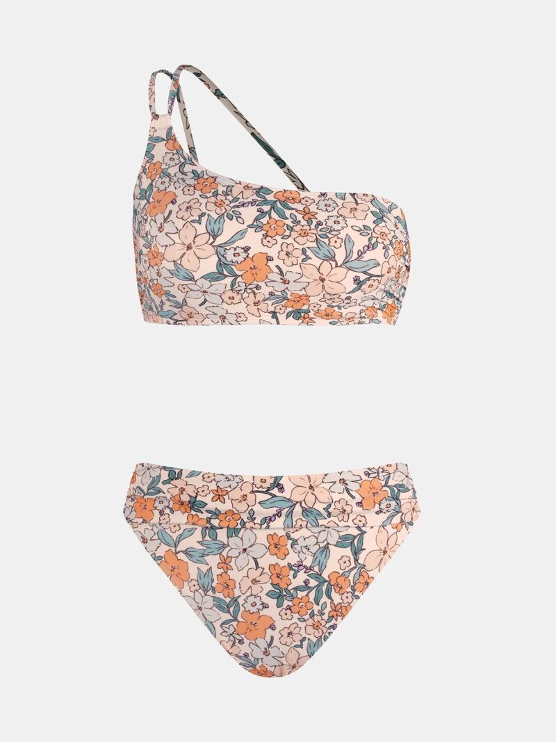Floral One Shoulder High Waisted Bikini Set - Image 5