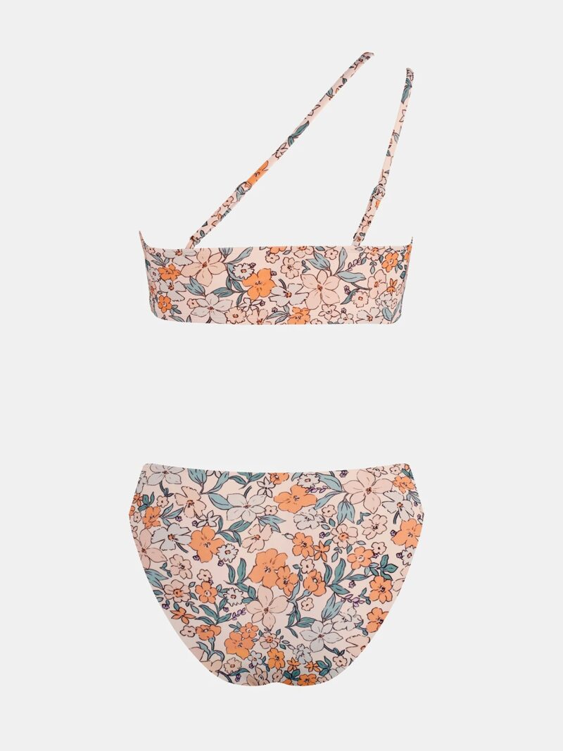 Floral One Shoulder High Waisted Bikini Set - Image 6