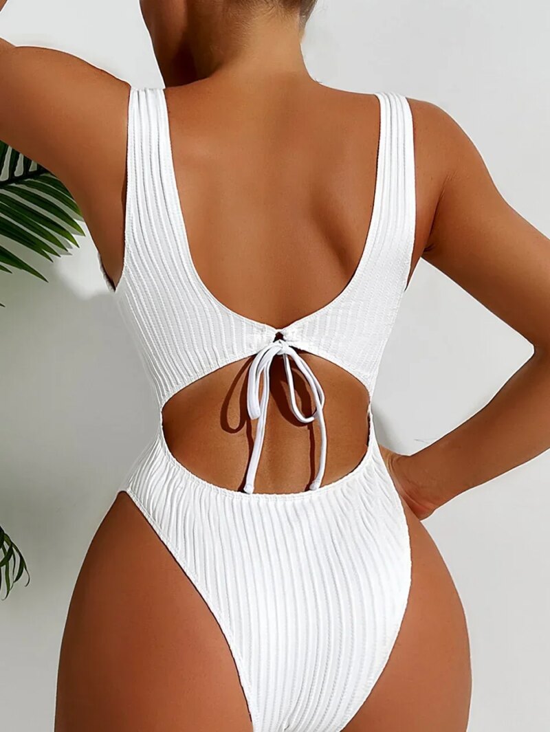 Backless One-Piece Swimsuit for Women – High Leg Monokini Beachwear - Image 6