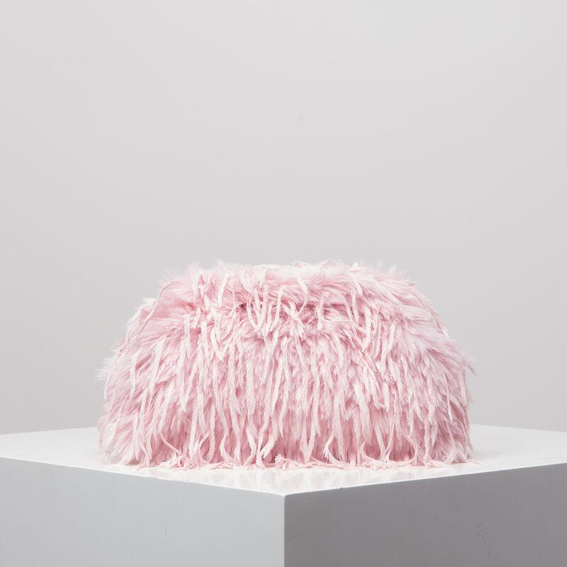 Candy-Colored Plush Y2K Clutch – Soft Kiss Lock Purse for Women