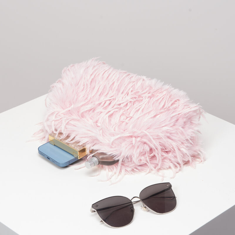 Candy-Colored Plush Y2K Clutch – Soft Kiss Lock Purse for Women - Image 6
