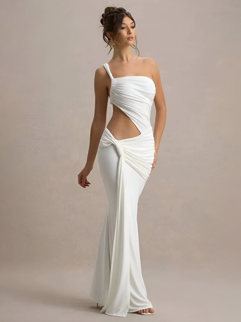 One Shoulder Maxi Dress - Image 11
