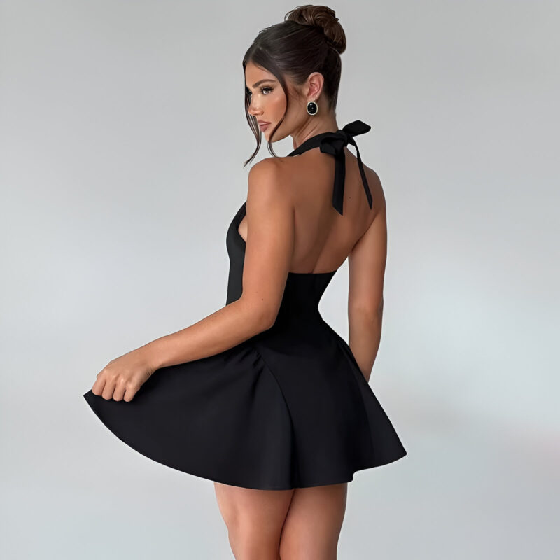 Sexy V-Neck Mini Dress - Image 5