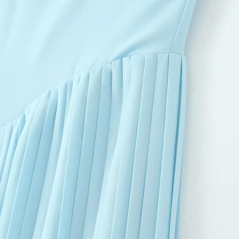 Elegant Strapless Pleated Maxi Dress - Image 9