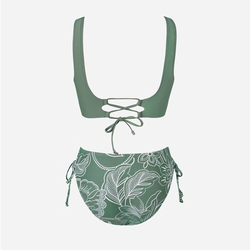 Lace Up V-Neck Twist Bikini Set - Image 6
